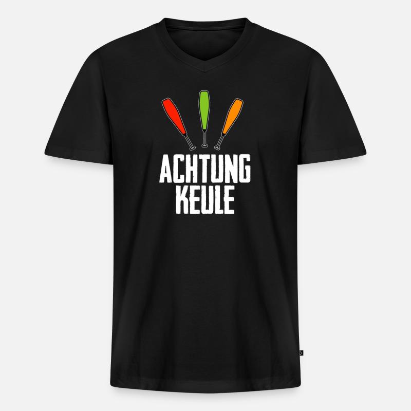 Jonglieren Jongleur - Männer Premium Bio T-Shirt mit V-Ausschnitt - Schwarz