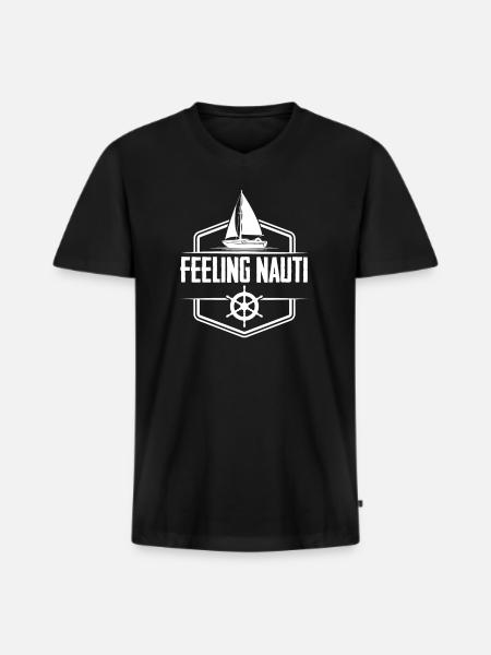 Sailing Sailboat Captain Sailor - Men's Premium Organic T-shirt with V-neck - black