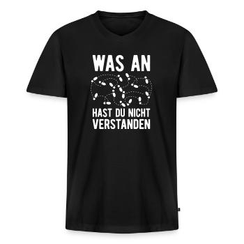 Tanzen Tänzer Tanz - Männer Premium Bio T-Shirt mit V-Ausschnitt - Schwarz - Vorne - Nico (187cm)