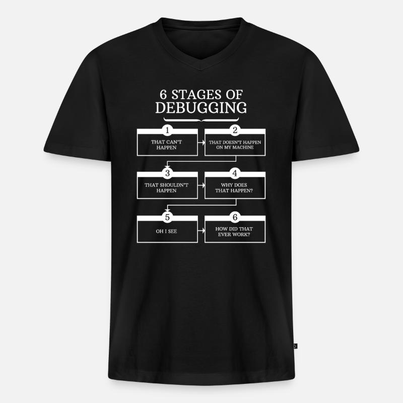 Debugging Programmierer Geschenk Programmieren - Männer Premium Bio T-Shirt mit V-Ausschnitt - Schwarz