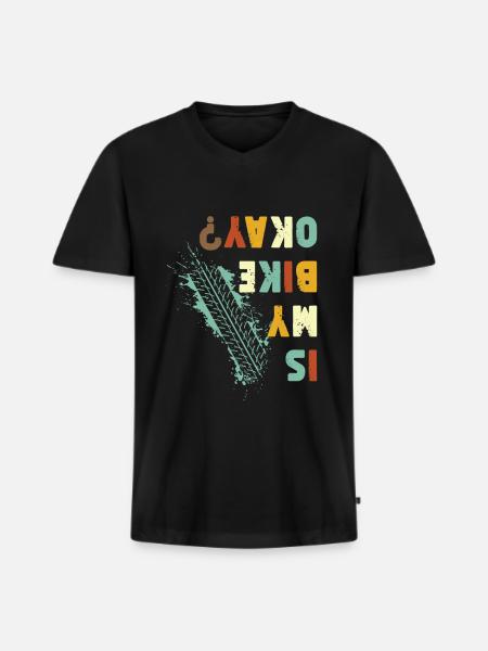 Er min cykel Okay BMX Cykel - Premium økologisk T-shirt med V-hals til mænd - sort
