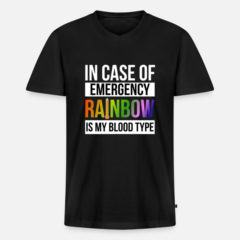 Pride Month - Männer Premium Bio T-Shirt mit V-Ausschnitt - Schwarz
