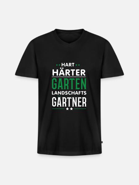 Galabau Geschenk - Männer Premium Bio T-Shirt mit V-Ausschnitt - Schwarz