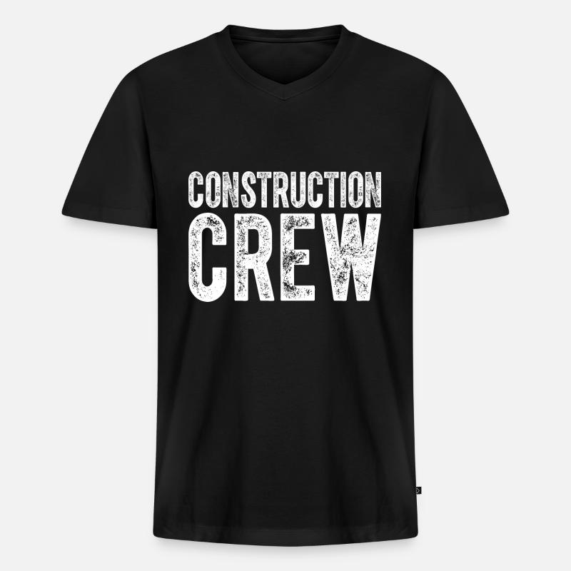 Construction Crew Construction Worker - Männer Premium Bio T-Shirt mit V-Ausschnitt - Schwarz