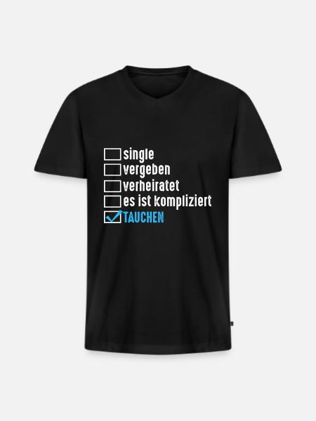 Schullehrer Lehrer - Männer Premium Bio T-Shirt mit V-Ausschnitt - Schwarz