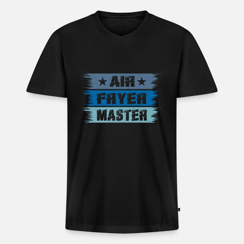 Heißluftfritteuse Master Culinary Crafts - Männer Premium Bio T-Shirt mit V-Ausschnitt - Schwarz
