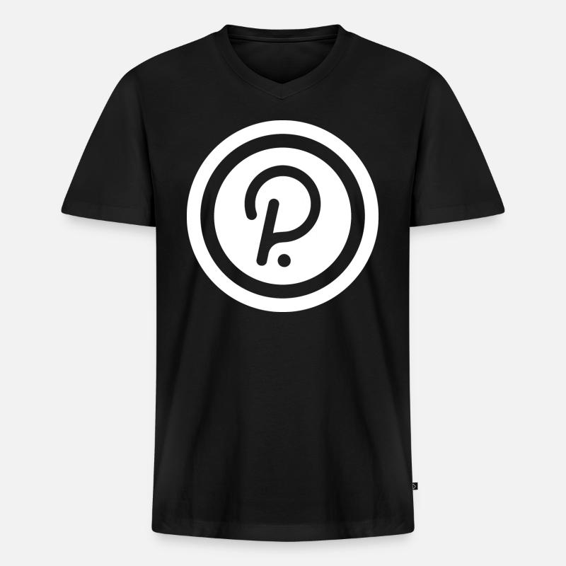 Polkadot - Männer Premium Bio T-Shirt mit V-Ausschnitt - Schwarz