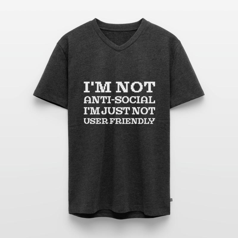 I'm Not User Friendly Web Developer Coder Männer Premium Bio T-Shirt mit V-Ausschnitt