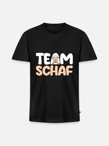 Landwirt Schäfer Bauernhof Schafe - Männer Premium Bio T-Shirt mit V-Ausschnitt - Schwarz