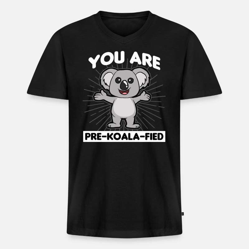 Koala Eucalyptus Australie - T-shirt encolure en V Premium bio Homme - noir