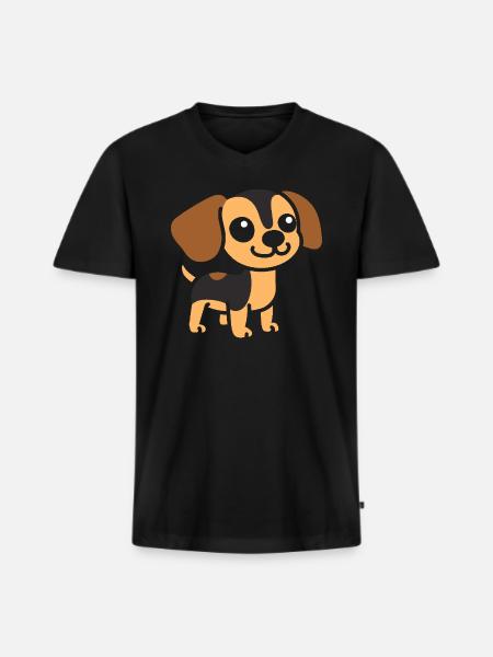 Chiweenie - T-shirt encolure en V Premium bio Homme - noir
