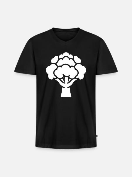 Cauliflower - Men's Premium Organic T-shirt with V-neck - black