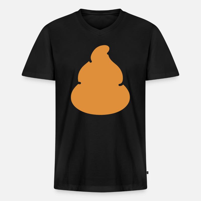 Kacke - Männer Premium Bio T-Shirt mit V-Ausschnitt - Schwarz
