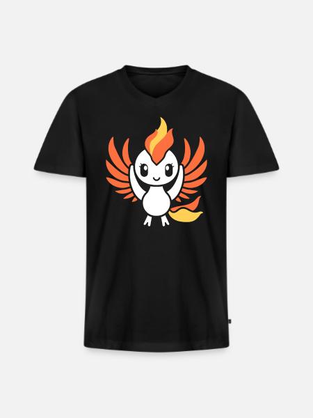 Phoenix - Men's Premium Organic T-shirt with V-neck - black