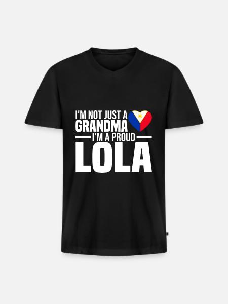 Filipina - Männer Premium Bio T-Shirt mit V-Ausschnitt - Schwarz
