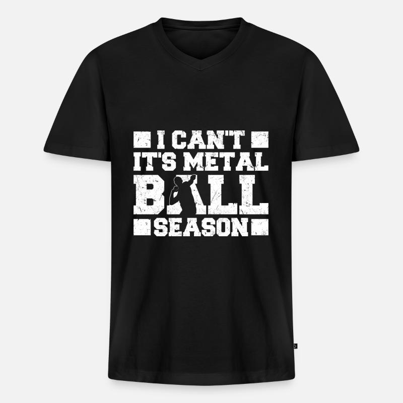 Kugelstoßen - Männer Premium Bio T-Shirt mit V-Ausschnitt - Schwarz