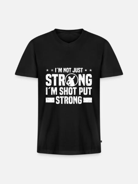 Kugelstoßen - Männer Premium Bio T-Shirt mit V-Ausschnitt - Schwarz