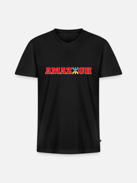 AMAZIGH - Men's Premium Organic T-shirt with V-neck - black