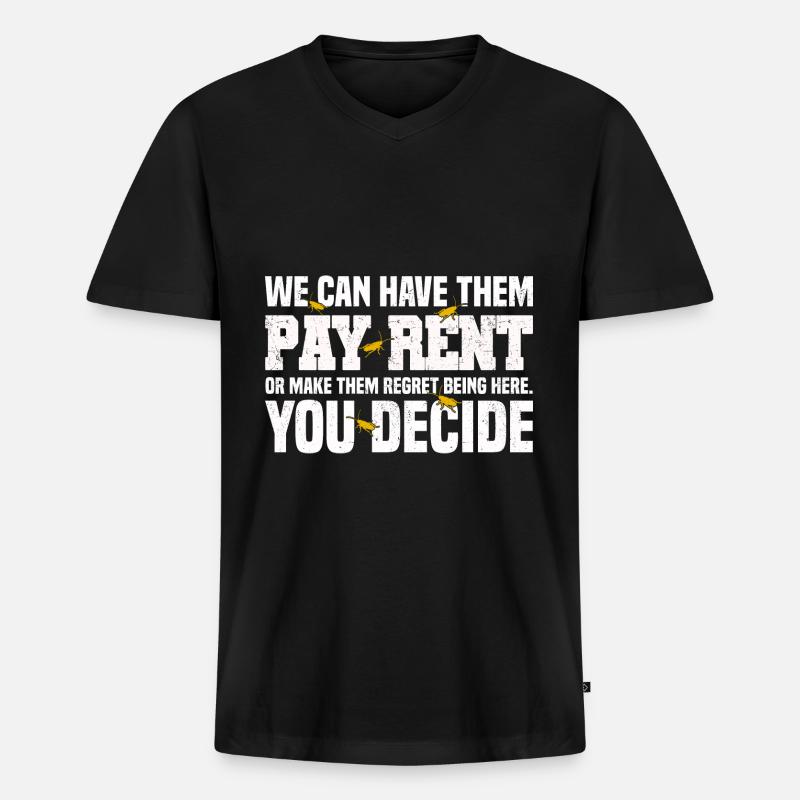 Schädlingsbekämpfer - Männer Premium Bio T-Shirt mit V-Ausschnitt - Schwarz