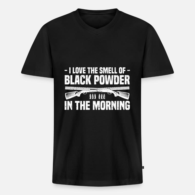 Muzzleloader - Männer Premium Bio T-Shirt mit V-Ausschnitt - Schwarz
