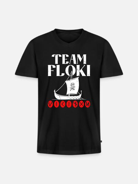 L’équipe Floki des constructeurs navals - T-shirt encolure en V Premium bio Homme - noir