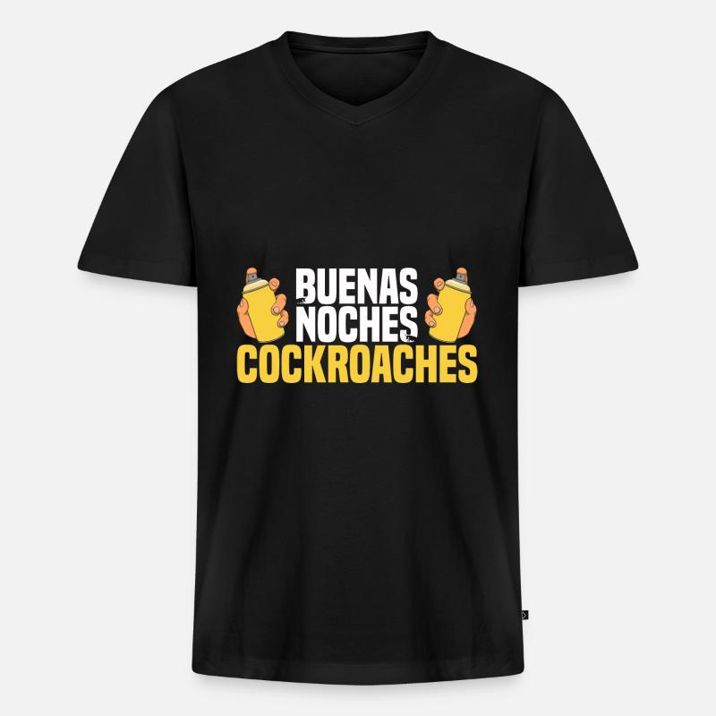 Pest Control - Männer Premium Bio T-Shirt mit V-Ausschnitt - Schwarz
