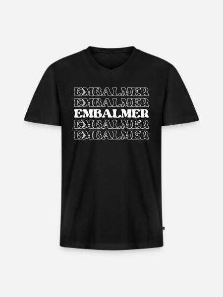 Einbalsamierer Leichenbestatter Bestatter - Männer Premium Bio T-Shirt mit V-Ausschnitt - Schwarz