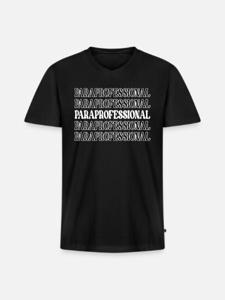 Paraprofessional Teacher's Aide Teacher Assistant - Men's Premium Organic T-shirt with V-neck - black