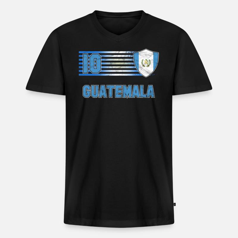 Guatemala - Männer Premium Bio T-Shirt mit V-Ausschnitt - Schwarz