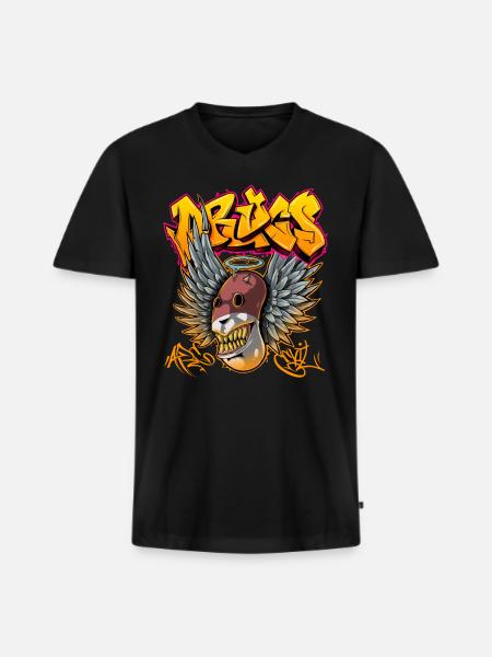 Drugs are Evil - Men's Premium Organic T-shirt with V-neck - black