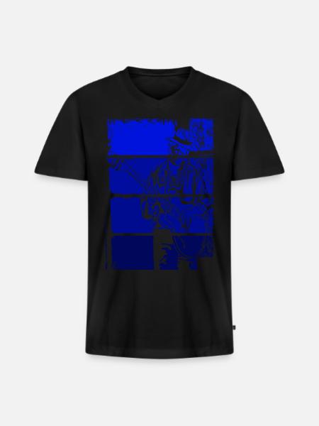 Blues guitarist Blues music - Men's Premium Organic T-shirt with V-neck - black