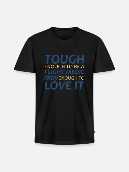Flight Paramedic Crazy air rescue - Men's Premium Organic T-shirt with V-neck - black
