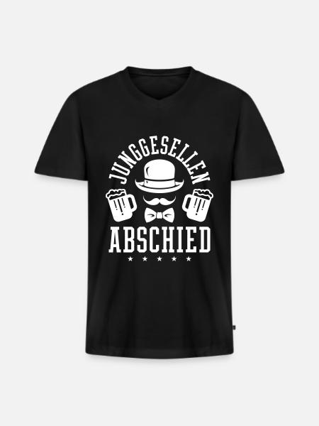 Junggesellenabschied Jga Bräutigam - Männer Premium Bio T-Shirt mit V-Ausschnitt - Schwarz