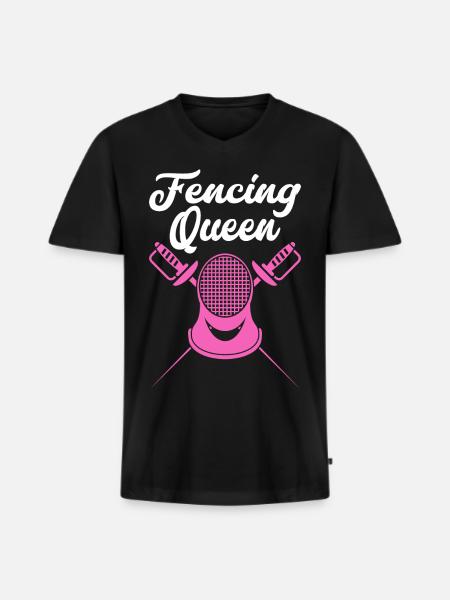 Fechten Geschenkidee für Fechter - Männer Premium Bio T-Shirt mit V-Ausschnitt - Schwarz