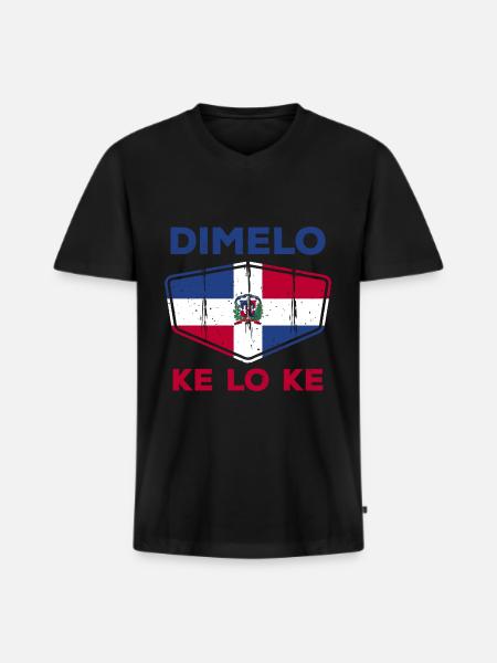 Dimelo Ke Lo Ke - Männer Premium Bio T-Shirt mit V-Ausschnitt - Schwarz