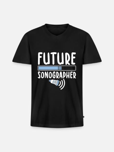 Sonograf - Männer Premium Bio T-Shirt mit V-Ausschnitt - Schwarz