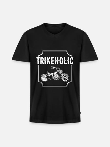 Trike - T-shirt encolure en V Premium bio Homme - noir