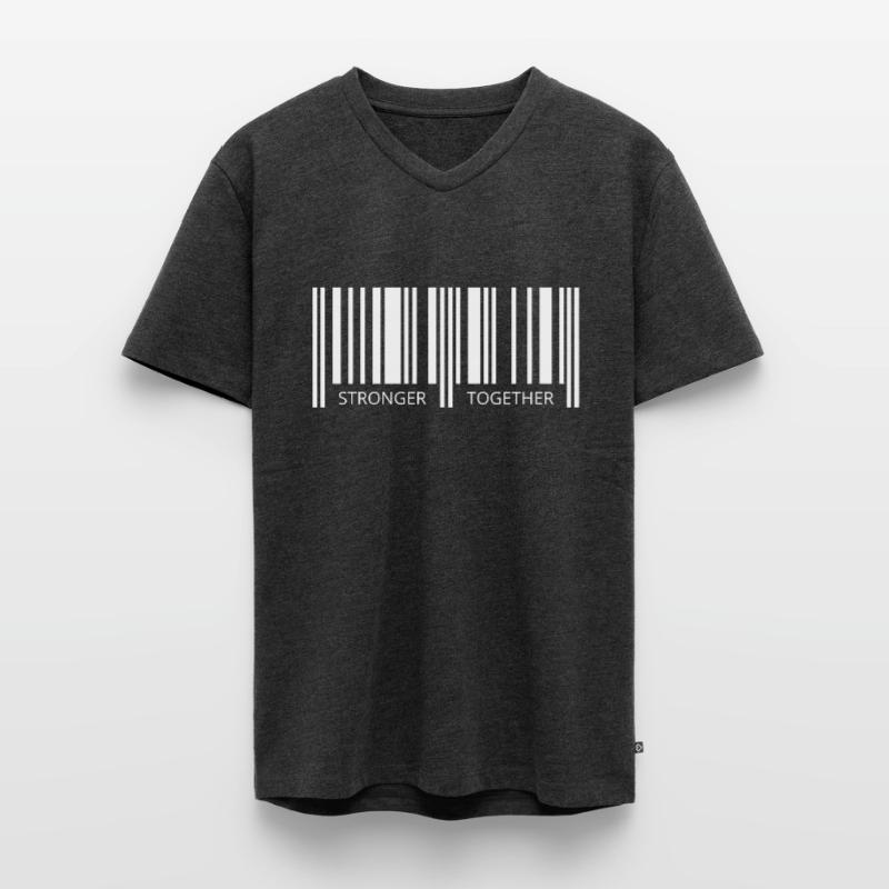 Ensemble puissant Corona Barcode Strichcode Partner T-shirt encolure en V Premium bio Homme