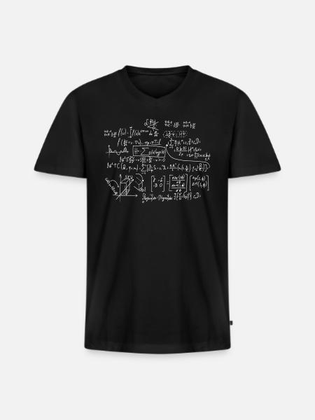 Mathématiques Mathématicien Math Professeur Maths - T-shirt encolure en V Premium bio Homme - noir