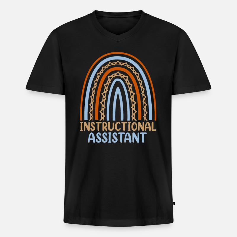 Conception d’assistant d’enseignement pour l’enseignement - T-shirt encolure en V Premium bio Homme - noir