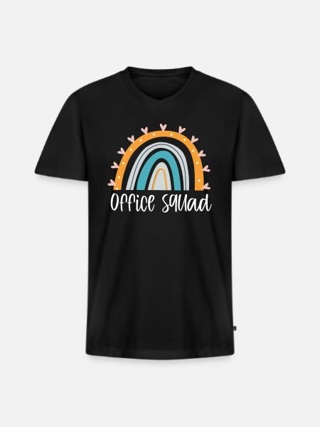 Office Squad Design Für Verwaltungsassistenten - Männer Premium Bio T-Shirt mit V-Ausschnitt - Schwarz