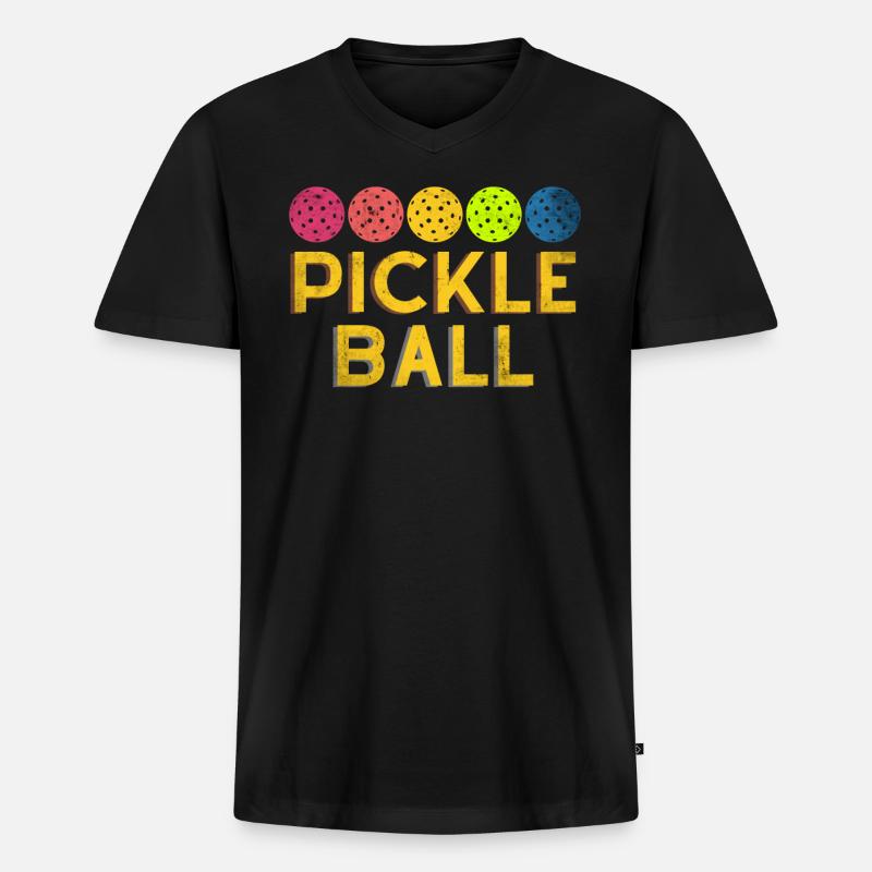 Pickleball-design Für Pickleball-spieler Oder - Männer Premium Bio T-Shirt mit V-Ausschnitt - Schwarz