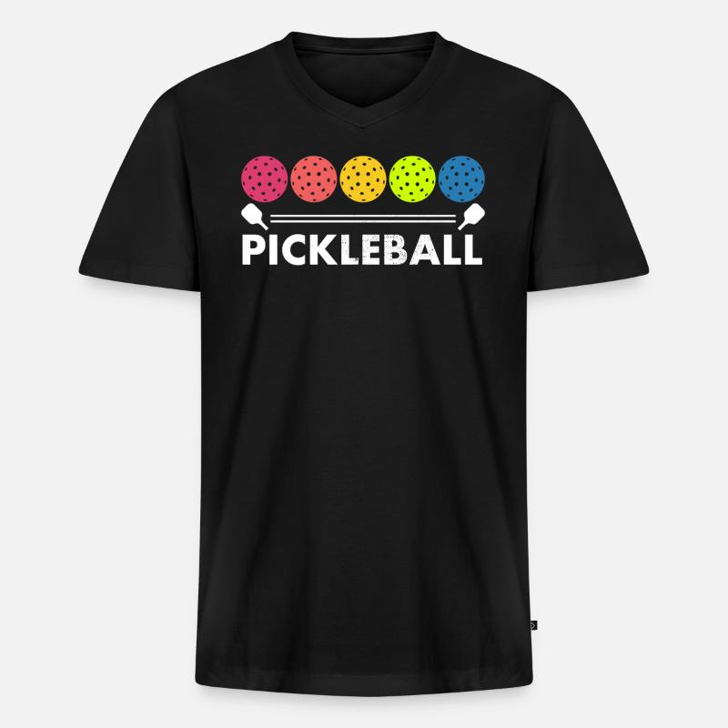 Pickleball-design Für Pickleball-spieler Oder - Männer Premium Bio T-Shirt mit V-Ausschnitt - Schwarz