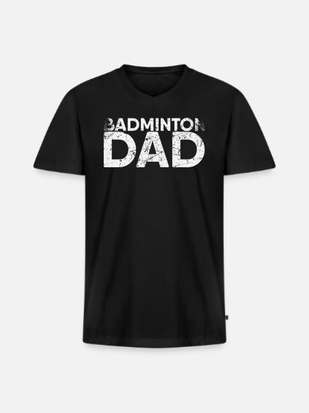 Badminton-vati For badminton lovers - Men's Premium Organic T-shirt with V-neck - black
