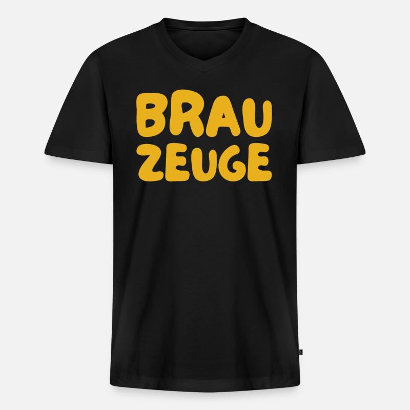 Brewman Beer Drinker - Männer Premium Bio T-Shirt mit V-Ausschnitt - Schwarz