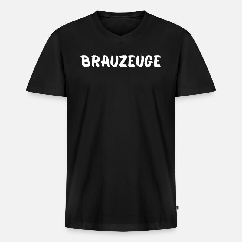 Brewware-biertrinker - Männer Premium Bio T-Shirt mit V-Ausschnitt - Schwarz