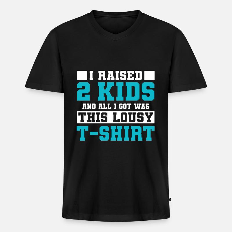 Mutter - Männer Premium Bio T-Shirt mit V-Ausschnitt - Schwarz