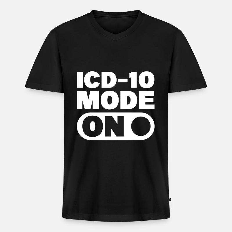 Medizinischer Kodierer - Männer Premium Bio T-Shirt mit V-Ausschnitt - Schwarz