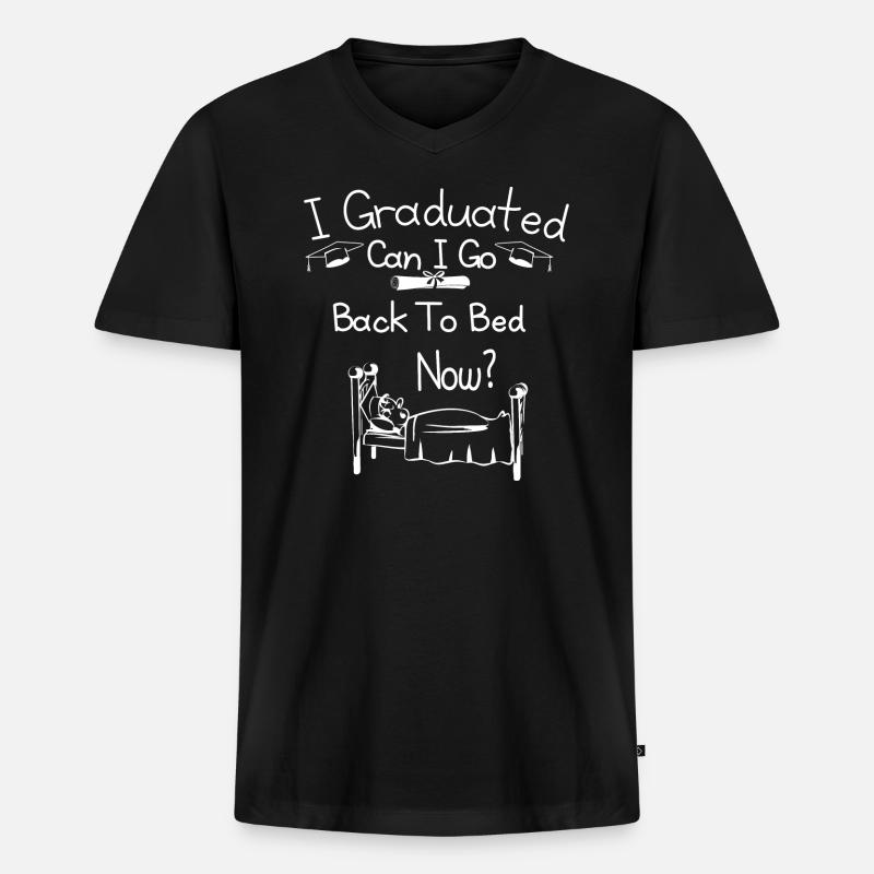 Absolvent - Männer Premium Bio T-Shirt mit V-Ausschnitt - Schwarz