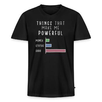 Linux T-Shirt - Ein super Geschenk - Männer Premium Bio T-Shirt mit V-Ausschnitt - Schwarz - Vorne - Nico (187cm)
